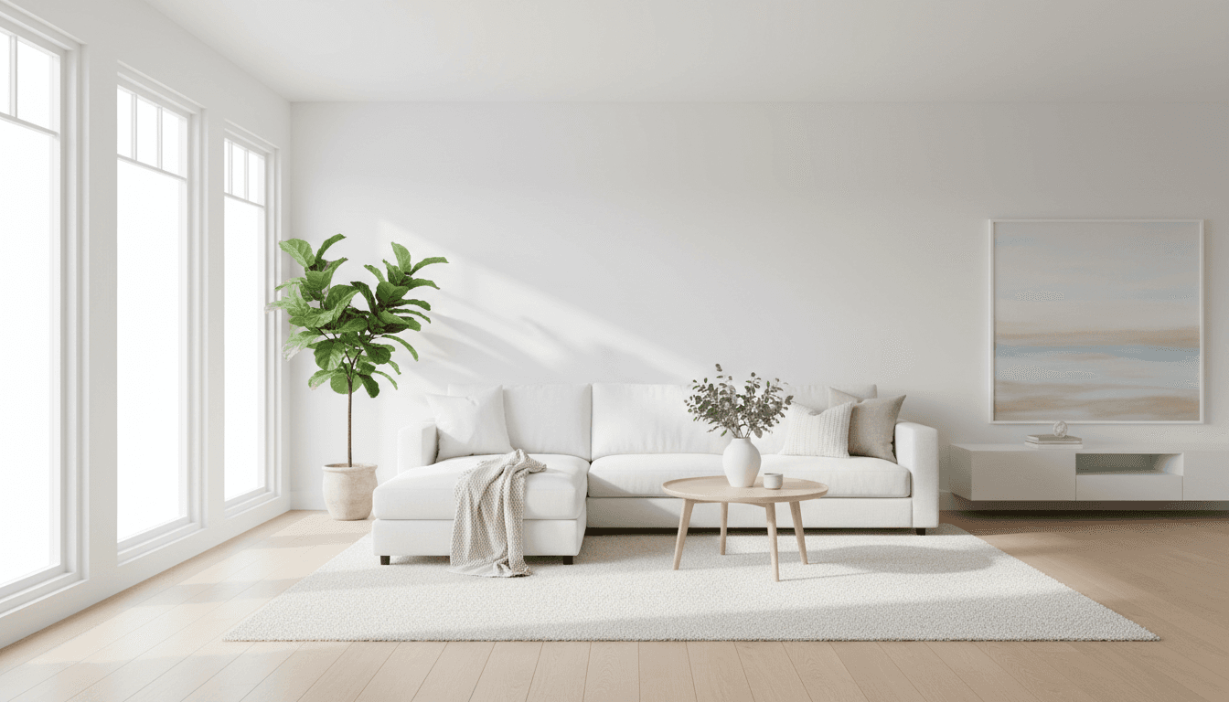 Bright and clean living room in a Dallas home